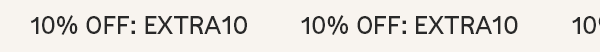 10% OFF: EXTRA10