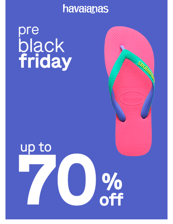 pre black friday up to 70% off