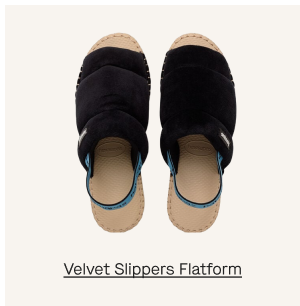 Velvet Slippers Flatform