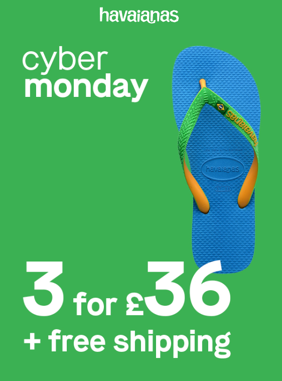 cyber monday                 3 for £36                 + free shipping